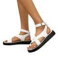 thumbnail image 1 of Mepaouo Women's Flat Sandals Summer Strappy Toe Ring Platform Sandal Slingback Walking Shoe Size 7, 1 of 9