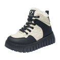 thumbnail image 1 of Mepaouo Women's Fleece Snow Boots Thick Sole Waterproof Walking Sneakers Casual Shoes(Black,7), 1 of 8