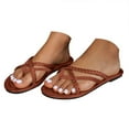 thumbnail image 1 of Mepaouo Women's Flip Flops Braided Beach Thong Sandals Summer Beach Casual Strappy Flat Water Shoes, 1 of 6