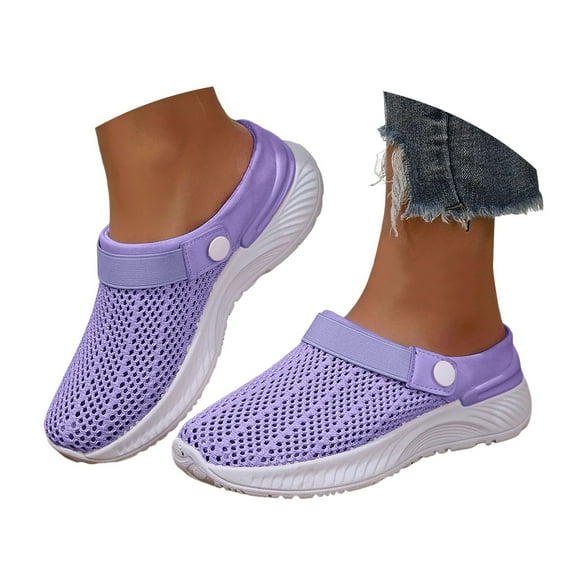 Mepaouo Women's Garden Clogs Shoes Hiking Slip on Sandals Sports Water Mules Slippers with Adjustable Strap