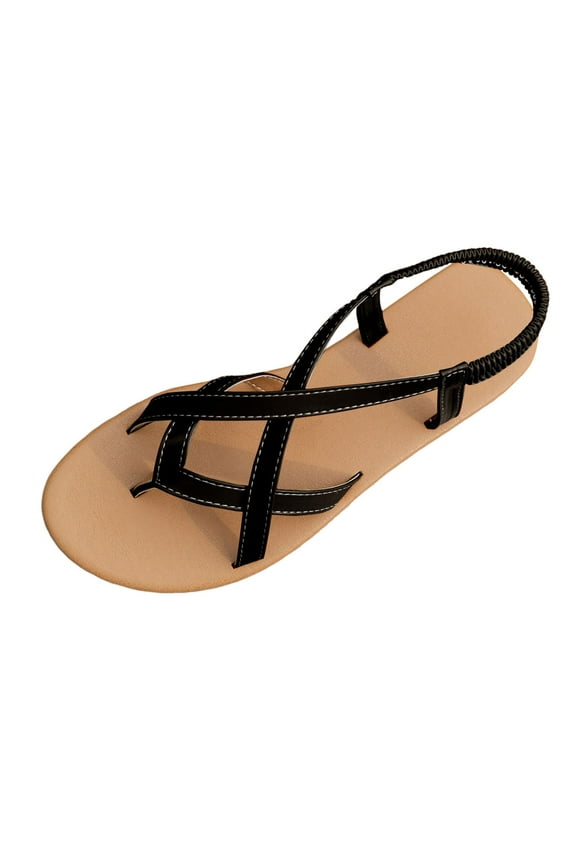 Women's Gladiator Flat Sandals Fisherman Strappy Summer Shoes Criss Cross Straps Flip Flops Size 5.5