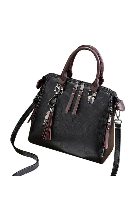Women's Handbags Large Capacity Hobo Bags Crossbody Bucket Shoulder Satchel Purses(Black)