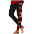 thumbnail image 1 of Mepaouo Women's Happy Valentines Day Leggings High Waisted Love Heart Print Yoga Pants Sizes S-2X, 1 of 6