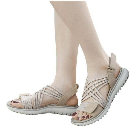 Mepaouo Women's Hiking Sandals Lightweight Strappy Walking Summer Beach Shoes with Arch Support