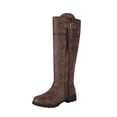 thumbnail image 1 of Mepaouo Women's Knee High Boots Side Zipper Stacked Heel Boots Winter Long Boots(Brown,7.5), 1 of 8