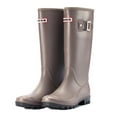 thumbnail image 1 of Mepaouo Women's Knee High Rain Boots Waterproof Rubber Garden Boots Work Tall Fishing Boots(Coffee,6.5), 1 of 4