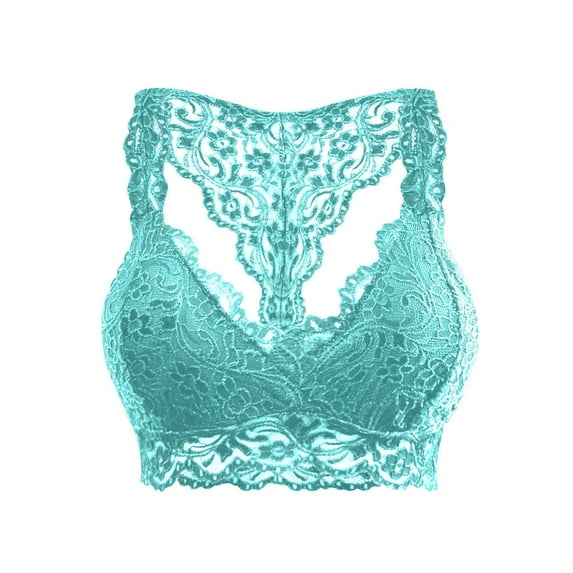 Mepaouo Women's Lace Bras Crossing Band Push up Full Coverage Seamless Bra Soft Comfy Everyday Bralette