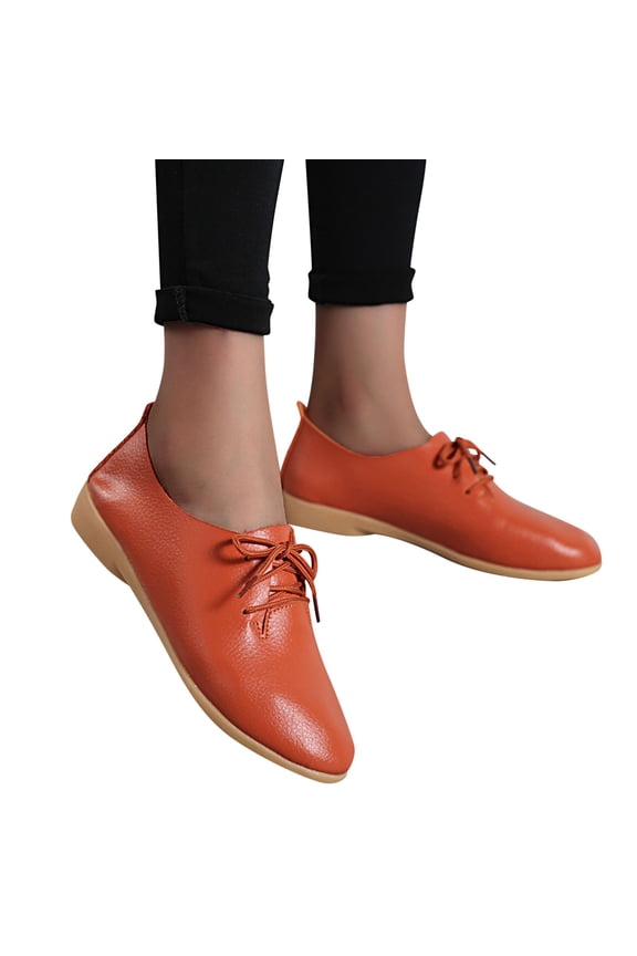 Women's Leather Dance Shoes Lace up Tap Dancing Dress Shoes Walking Casual Oxfords for Women