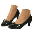 thumbnail image 1 of Mepaouo Women's Low Heels Dress Pumps Round Toe Office Wedding Work Shoes Slip on Heeled Sandals, 1 of 8