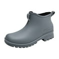 thumbnail image 1 of Mepaouo Women's Men's Rain Boots Waterproof Slip on Garden Shoes Rubber Work Ankle Booties(Grey,8.5), 1 of 9