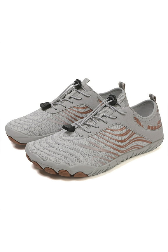 Women's Men's Water Shoes Lightweight Quick Drying Aqua Athletic Sport Walking Shoes Brown Size 7