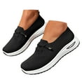 thumbnail image 1 of Mepaouo Women's Mesh Orthopedic Shoes Soft Sole Comfort Breathable Slip on Flat Walking Shoes Black 6, 1 of 8