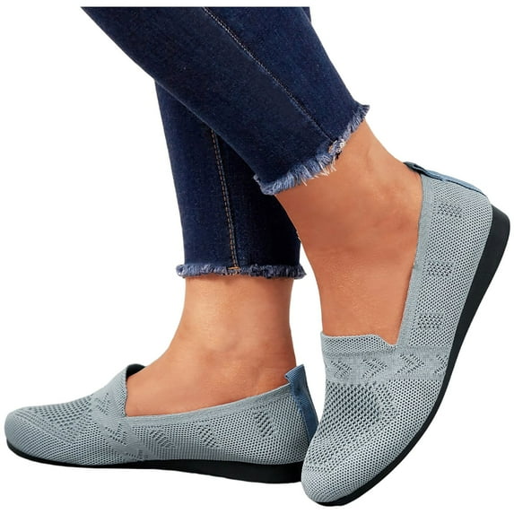 Mepaouo Women's Orthopedic Soft Shoes Breathable Go Walking Diabetic Slip on Shoes Foam Sneakers