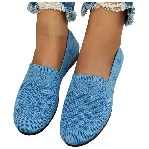 Mepaouo Women's Orthopedic Soft Shoes Breathable Go Walking Diabetic Slip on Shoes Foam Sneakers