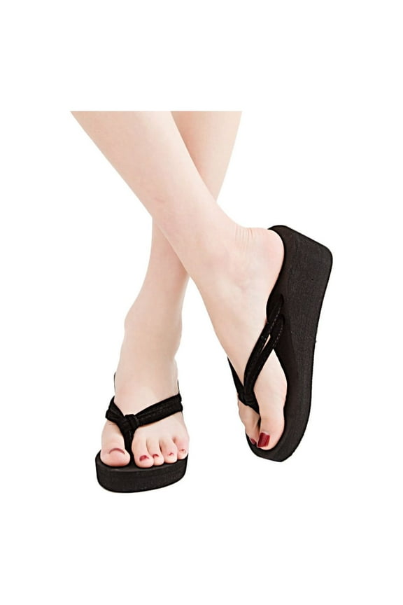 Women's Platform Flip Flops Arch Support Wedge Thong Sandals Summer Dress Shoes Size 5-9