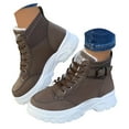 thumbnail image 1 of Mepaouo Women's Platform High Top Sneakers Arch Support Ankle Boots Fleece Lined Winter Walking Running Shoes, 1 of 7