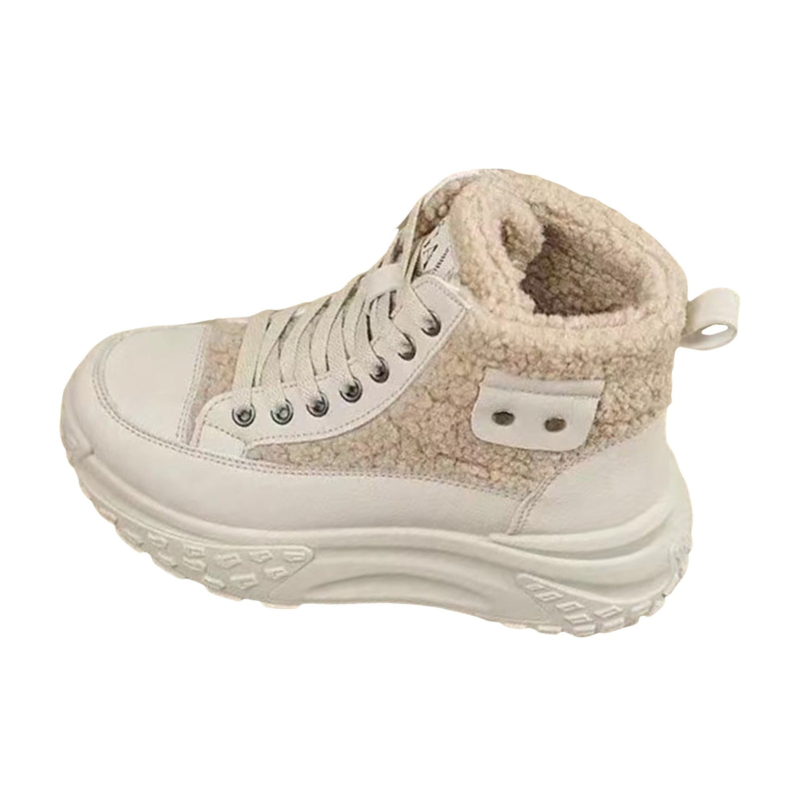 fur lined high top sneakers