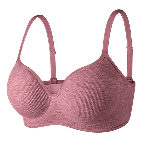 Mepaouo Women's Plus Size Bras Cotton Minimizer Underwire Full Coverage Seamless Everyday Bralette