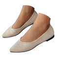 thumbnail image 1 of Mepaouo Women's Pointed Toe Flats Knit Dress Shoes Comfort Ladies Slip on Flat Shoe for Office Work, 1 of 7
