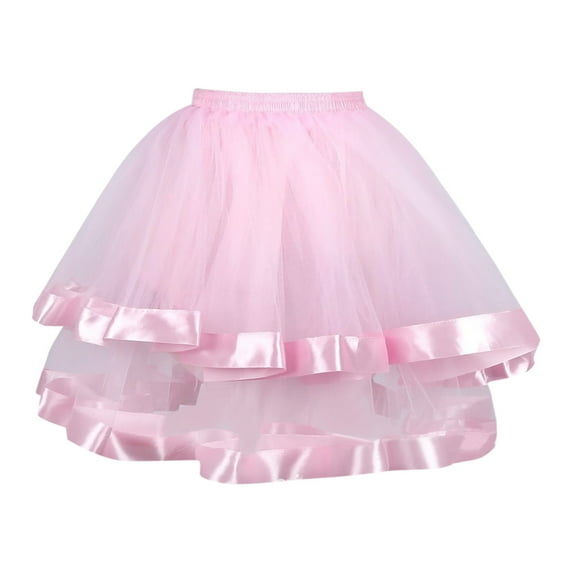 Mepaouo Women's Princess Tutu Layered Puffy Skirt Mini Short Petticoat Dance Ballet Dress for Girls