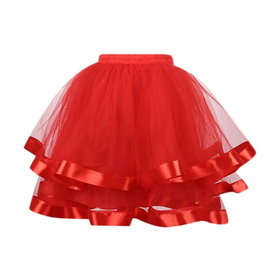 Mepaouo Women's Princess Tutu Layered Puffy Skirt Mini Short Petticoat Dance Ballet Dress for Girls