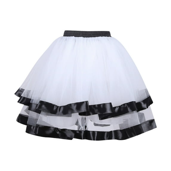 Mepaouo Women's Princess Tutu Layered Puffy Skirt Mini Short Petticoat Dance Ballet Dress for Girls