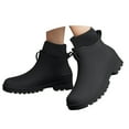 thumbnail image 1 of Mepaouo Women's Rain Boots Waterproof Rubber Stretch Ankle Rainboots Slip on Garden Work Shoes(Black,9.5), 1 of 5