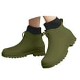 thumbnail image 1 of Mepaouo Women's Rain Boots Waterproof Rubber Stretch Ankle Rainboots Slip on Garden Work Shoes(Green,7), 1 of 7
