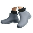 thumbnail image 1 of Mepaouo Women's Rain Boots Waterproof Rubber Stretch Ankle Rainboots Slip on Garden Work Shoes(Grey,8), 1 of 6