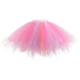 thumbnail image 1 of Mepaouo Women's Rainbow Tulle Tutus Vintage Colorful Petticoat Bubble Skirt Party Running Skirt, 1 of 3