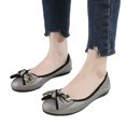 thumbnail image 1 of Mepaouo Women's Round Toe Ballet Flats Bow Dressy Slip on Office Walking Loafers Shoes for Women, 1 of 8