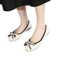 thumbnail image 1 of Mepaouo Women's Round Toe Ballet Flats Bow Dressy Slip on Office Walking Loafers Shoes for Women, 1 of 9