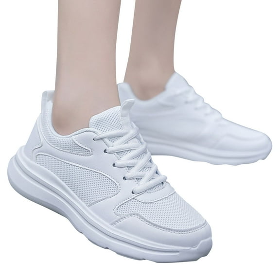 Mepaouo Women's Running Shoes Memory Foam Arch Support Sport Sneakers Breathable Walking Shoes