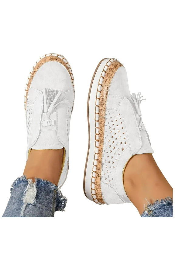 Women's Running Shoes Slip On Linen Sole Sport Sneakers Soft Sole Breathable Casual Shoes