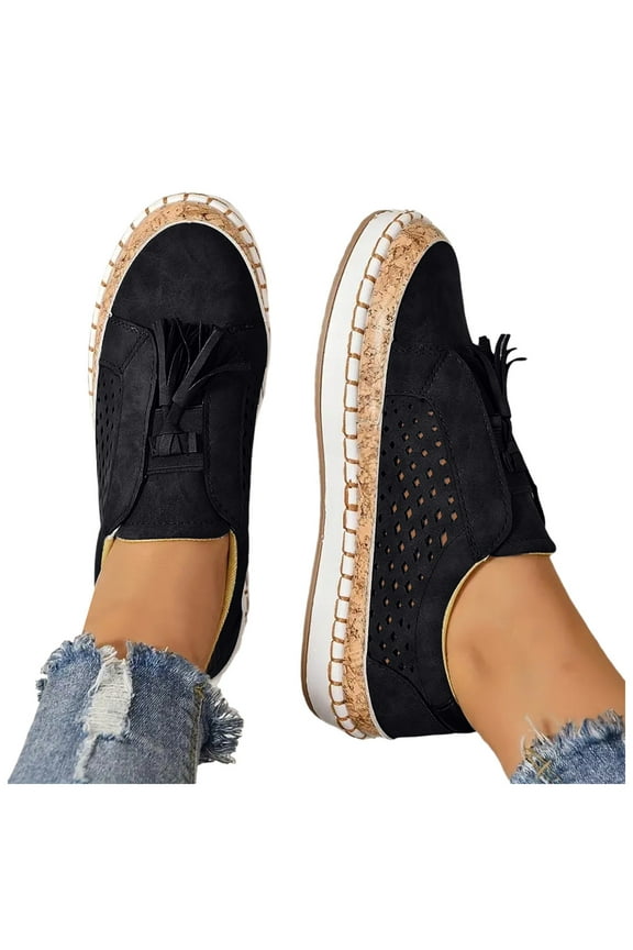 Women's Running Shoes Slip On Linen Sole Sport Sneakers Soft Sole Breathable Casual Shoes