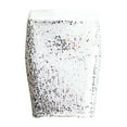 thumbnail image 1 of Mepaouo Women's Sequin Skirt Sparkle Stretchy Bodycon Shiny Mini Skirts Dress for Night Out Party, 1 of 4