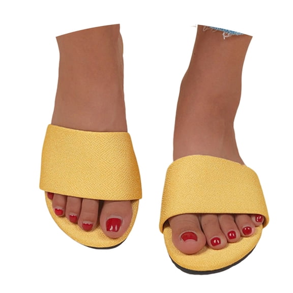 Mepaouo Women's Slide Sandals Fashion Open Toe Footbed Slippers Comfort Beach Slip on Flat Shoes