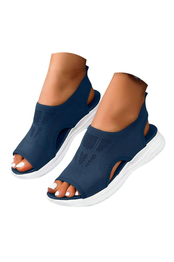 Women's Slingback Orthopedic Slide Sport Sandals Breathable Mesh Platform Walking Shoes