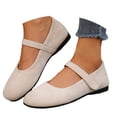 thumbnail image 1 of Mepaouo Women's Slip on Flats Round Toe Suede Casual Mary Jane Ballet Comfortable Dance Walking Shoes, 1 of 8