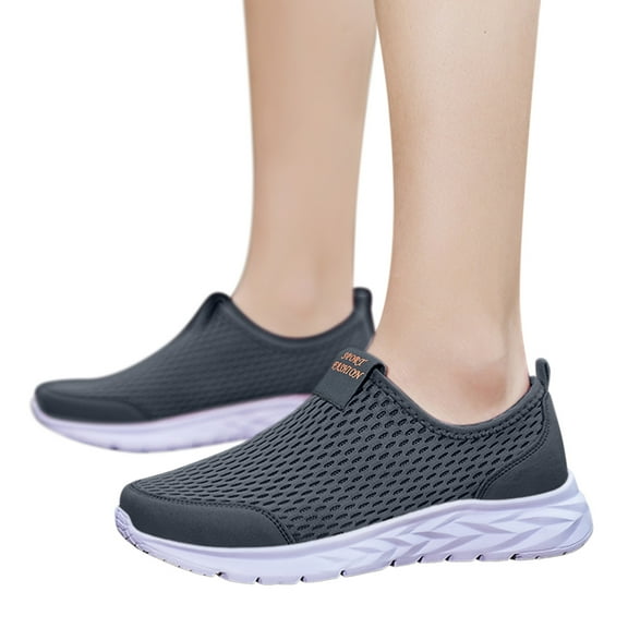 Mepaouo Women's Slip on Shoes Mesh Breathable Running Shoes Memory Foam Sole Casual Walking Shoes
