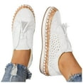 thumbnail image 1 of Mepaouo Women's Slip on Tassel Loafers Comfortable Low Top Casual Dress Shoes Cutout Walking Oxfords, 1 of 5