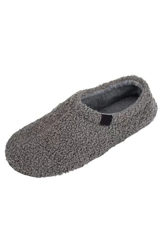 Women's Slippers Cozy Memory Foam Indoor Closed Back House Ballet Shoes with Wide Widths(Grey,6.5)
