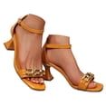 thumbnail image 1 of Mepaouo Women's Strappy Kitten Heels Square Open Toe Sandals Ankle Strap Slingback Dress Pumps Shoes, 1 of 8