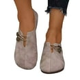 thumbnail image 1 of Mepaouo Women's Suede Clogs Soft Cork Footbed Closed Back Potato Shoes Casual Walking Flat Shoes, 1 of 7
