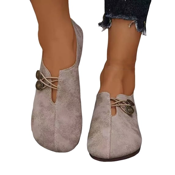 Mepaouo Women's Suede Clogs Soft Cork Footbed Closed Back Potato Shoes Casual Walking Flat Shoes