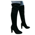 thumbnail image 1 of Mepaouo Women's Thigh High Over The Knee Boots Suede Chunky Heel Long Stretch Wide Calf Sexy Fall Boot, 1 of 8