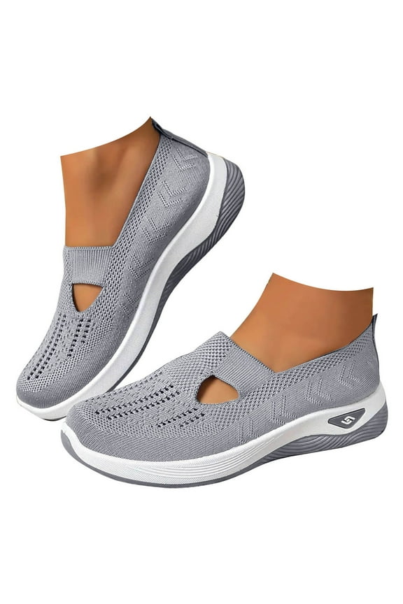 Women's Walking Shoes 2025 Wove Orthopedic Diabetic Sneakers Work Slip on Running Flats