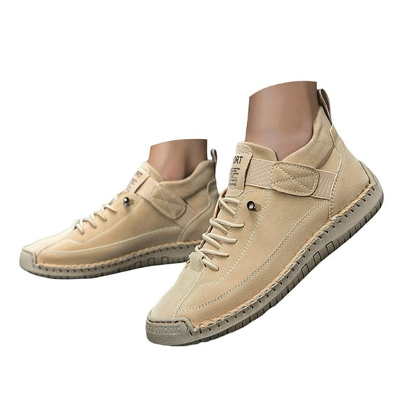 Mepaouo Women's Walking Shoes Lightweight Hiking Sneakers Leather Slip on Loafers Workout Running Shoes