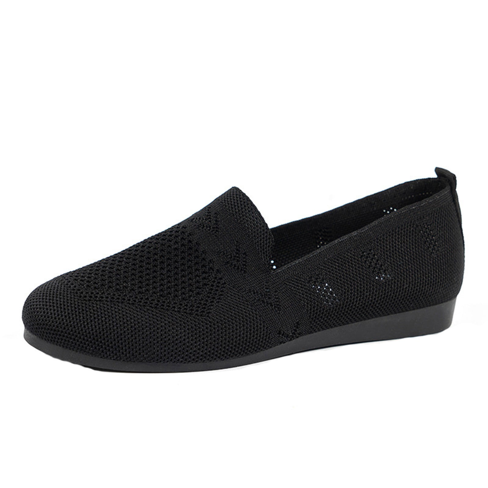 Breathable Mesh Knit Slip on Loafers Flat Walking Shoes