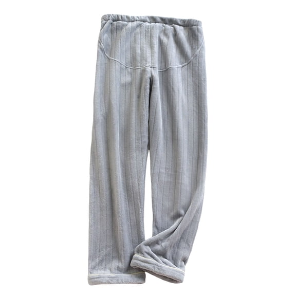 Mepaouo Women's Warm Plush Pajama Pants Soft Fluffy Pajama Sleep Pants Bottoms Sleepwear(Grey,L)